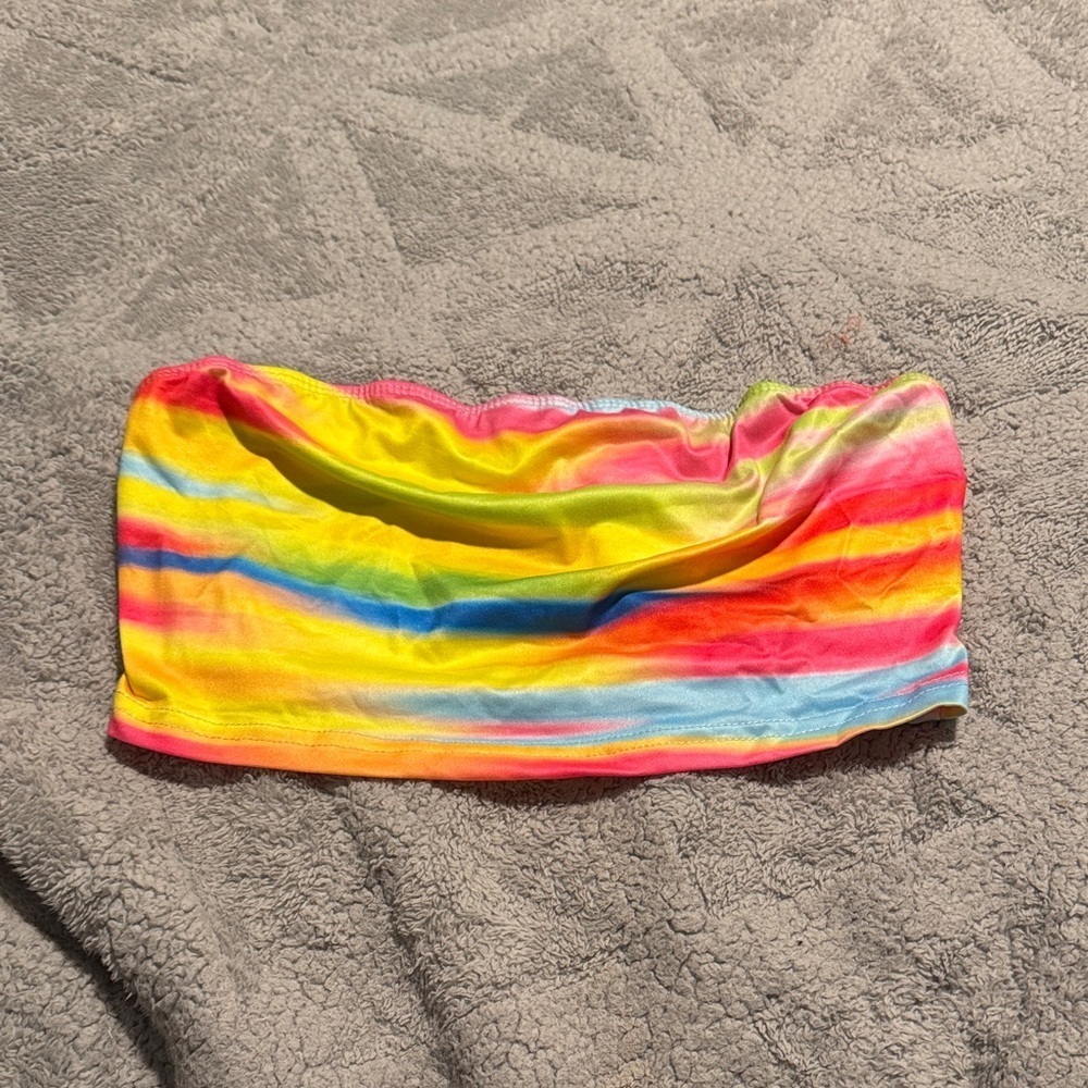 SHEIN Multicolor Strapless Top